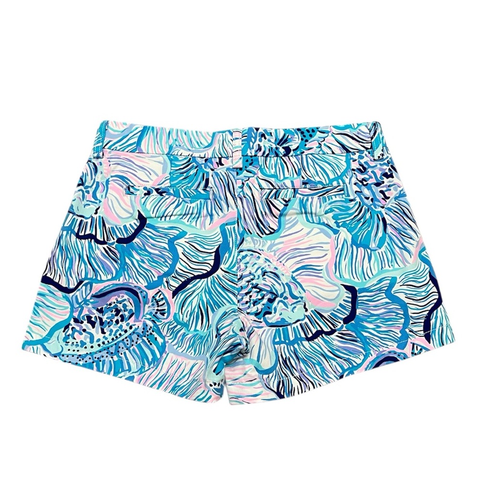 LILLY PULITZER KELLER stretch shorts in Bermuda Blue Fishful Thinking size 8 - Picture 3 of 8